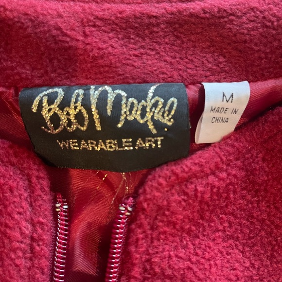 Bob Mackie wearable art fleece jacket - Picture 4 of 7